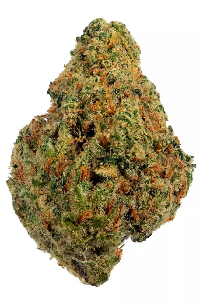 Blackjack are tightly packed with a mix of crystal-coated and slightly darker areas, emphasizing the strain's potent and visually appealing characteristics